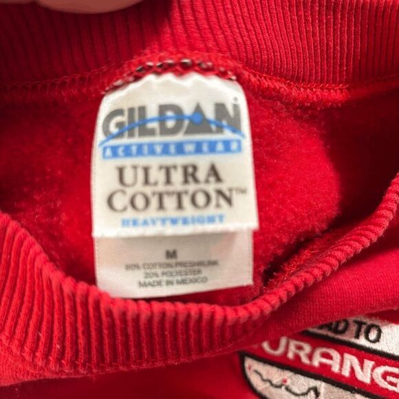 Vintage Dodge Road to Durango Gildan Sweatshirt Mens Medium Red Rare Racing Car - Picture 3 of 3